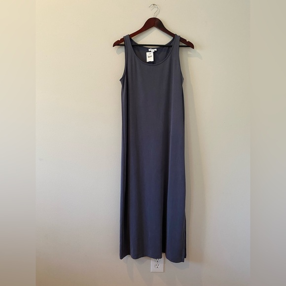 2 Piece Pure Jill (J. Jill) Maxi Tank Dress and Matching Top Small *FLAWS* Blue - Picture 1 of 16